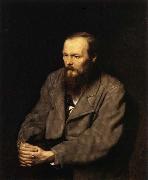 Perov, Vasily Portrait of Fyodor Dostoevsky oil painting artist